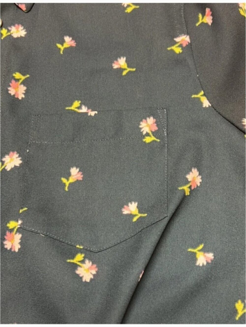 New With Tags | J.Crew | Sz M | Mercantile Navy Floral Tie Waist Blouse - Picture 7 of 11